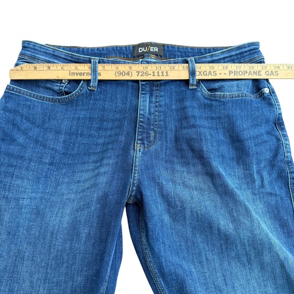 DUER Mens L2X Relaxed Taper Jeans 38x32 Blue Stretch Denim Style MFLR4505 - Picture 5 of 9